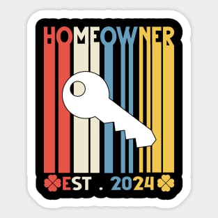 new homeowner est 2024 retro Sticker